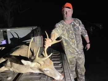 John Darling with a nice high-rack buck.