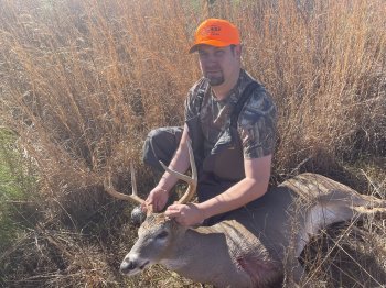 Joey Vann with a good buck.
