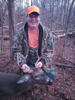 Tristin Watts with a 175lb buck