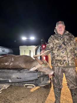 Richard Blades with a good cull buck.