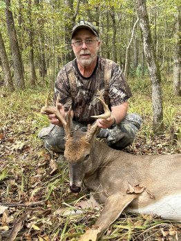 Stacy Partridge with a nice bow buck.