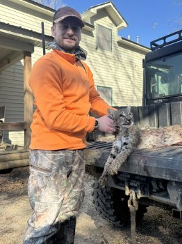 Jacob Jester with his bobcat!